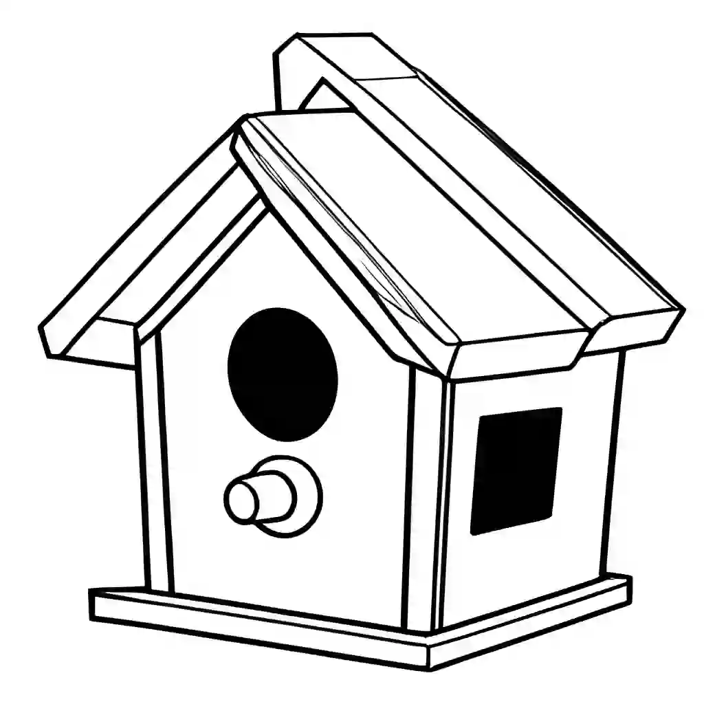 Birdhouse coloring pages